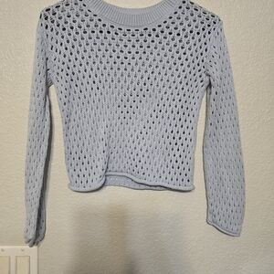Jessica Simpson Periwinkle Open-Knit Sweater Size Small